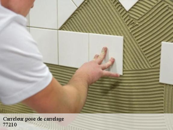 Carreleur pose de carrelage  77210